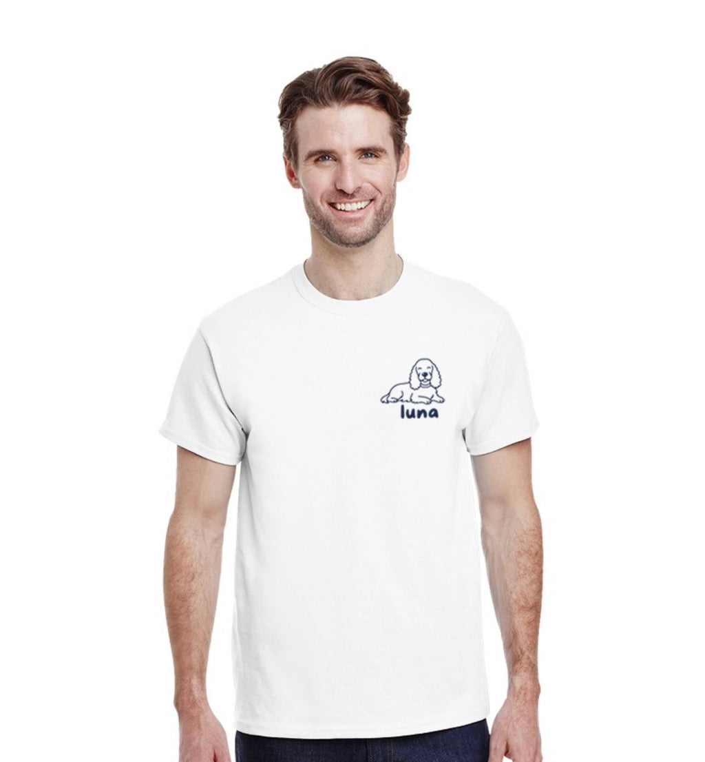 Personalisiertes Haustier-Portrait Line-Art T-Shirt