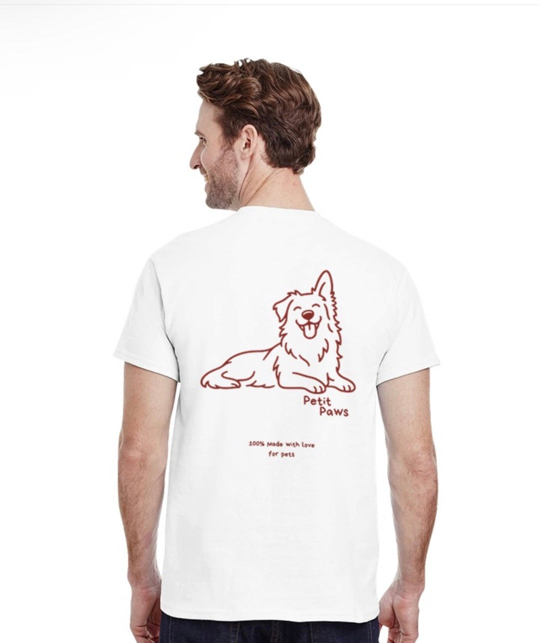 Personalisiertes Haustier-Portrait Line-Art T-Shirt