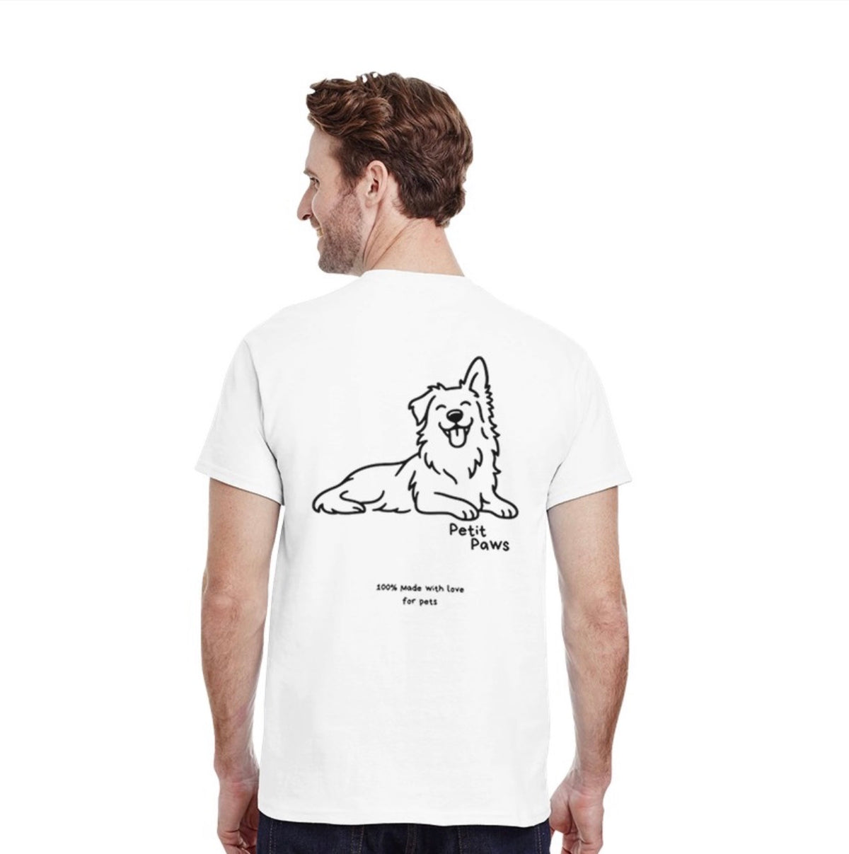 Personalisiertes Haustier-Portrait Line-Art T-Shirt